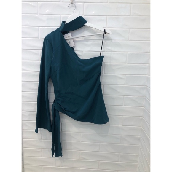 NORDSTROM Dance and Marvel One Shoulder Choker Top - Picture 3 of 10